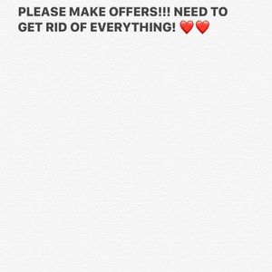 Make reasonable offers on everything!!!